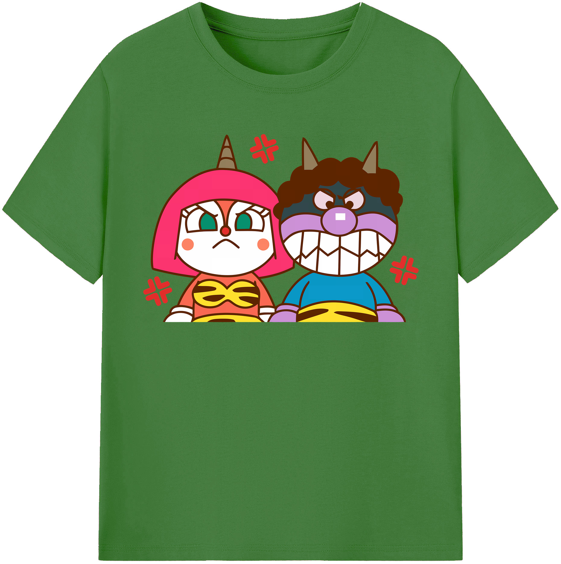 （画像用） アンパンマン Anpanman レディースカジュアルプリントTシャツ（綿100％）